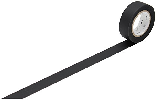 mt Washi Masking Tape Klebebandrolle matte black von MT Products