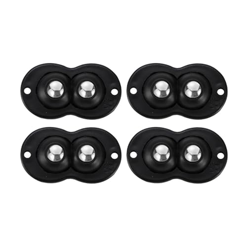 Hochbelastbare Lenkrollen, Lenkrollen-Set, Packung mit mehreren Größen, selbstklebende Mini-Lenkrollen, Edelstahl-Universalrad, 360-Grad-Drehrolle for Möbel, Mülleimer, mehrfarbig(2 Rings Black,20PCS) von MTADSBKFP