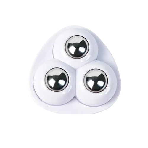 Hochbelastbare Lenkrollen, Lenkrollen-Set, Packung mit mehreren Größen, selbstklebende Mini-Lenkrollen, Edelstahl-Universalrad, 360-Grad-Drehrolle for Möbel, Mülleimer, mehrfarbig(3 Rings White,12PCS) von MTADSBKFP