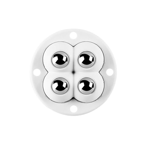 Hochbelastbare Lenkrollen, Lenkrollen-Set, Packung mit mehreren Größen, selbstklebende Mini-Lenkrollen, Edelstahl-Universalrad, 360-Grad-Drehrolle for Möbel, Mülleimer, mehrfarbig(4 Rings White,20PCS) von MTADSBKFP