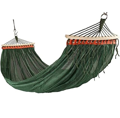 MTADSBKFP Camping-Hängematte, Tragbare Doppel-Mesh-Hängematte for Outdoor-Reisen, Mehrfarbig(Grün) von MTADSBKFP