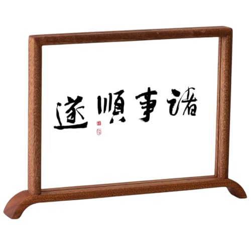MTADSBKFP Display-Fotorahmen, Doppelseitiger transparenter Bilderrahmen aus Acryl und Holz - Mehrfarbig - 6/7/8 Zoll([Base] Brown,6 inches [horizontal]) von MTADSBKFP