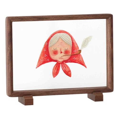 MTADSBKFP Display-Fotorahmen, Doppelseitiger transparenter Bilderrahmen aus Acryl und Holz - Mehrfarbig - 6/7/8 Zoll([Magnetic] Black Walnut,6 inches [horizontal]) von MTADSBKFP