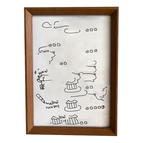 MTADSBKFP Display-Fotorahmen, Doppelseitiger transparenter Fotorahmen, Blatt-Display, Wand-Desktop, Mehrfarbig, 5–20 Zoll, mehrere Größen(Black Wood Grain,7-inch [Table]) von MTADSBKFP