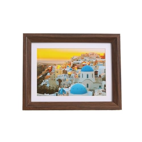 MTADSBKFP Display-Fotorahmen, Holz-Fotorahmen, A3, A4, Mehrfarbig, mehrere Größen, Wand-Display, Heimdekoration(Dark Walnut,8inch (15x20cm)) von MTADSBKFP