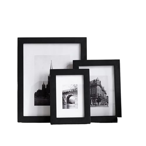MTADSBKFP Display-Fotorahmen, Holz-Fotorahmen, Mehrfarbig, mehrere Größen, for Aufhängen an der Wand(1pc Black,9X13cm 3.5X5in) von MTADSBKFP