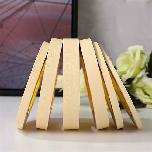 MTADSBKFP Flexible Laminatleisten, 82ft Selbstklebende Wand Decke Tür Grenze Kanten Streifen 0,5-5cm Breite Multicolor(Yellow Wood Grain,0.8CM(W)) von MTADSBKFP