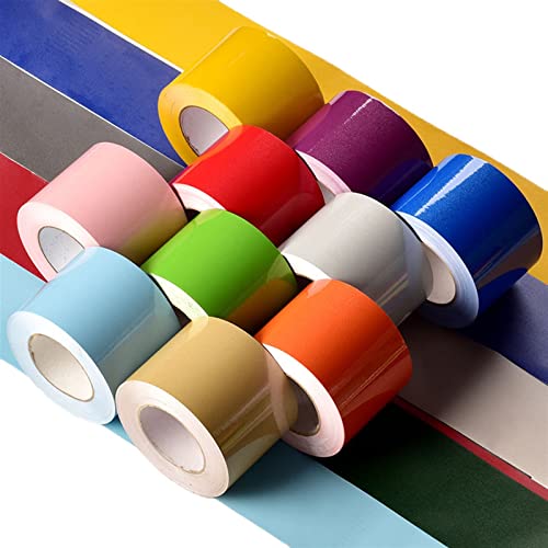 MTADSBKFP Flexible Laminatleisten, Selbstklebende Wandkantenleiste, PVC-Wandbordüren-Dekor, mehrere Größen, Mehrfarbig(Matte Dark Gray,5cm(W) X5m(L)) von MTADSBKFP