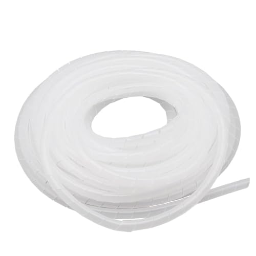 MTADSBKFP Spiralförmiges Kabelmanagement-Hülsensystem, 1/3/5 Meter Spiralschlauch Schutzmantel 3mm-8mm Kabelmanagement-Gehäuse(White 3mm,1 Meter) von MTADSBKFP
