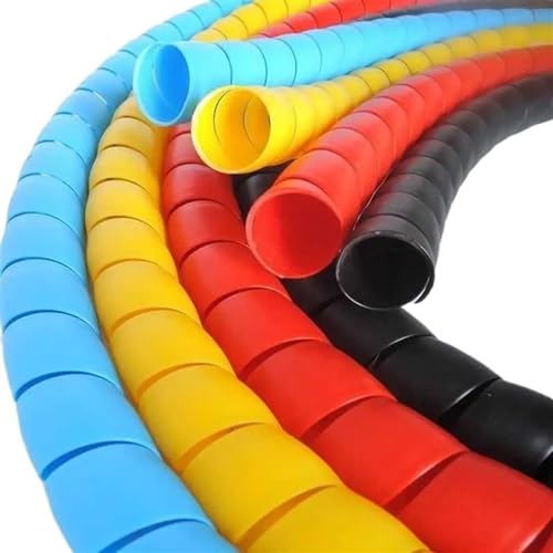 MTADSBKFP Spiralförmiges Kabelmanagement-Hülsensystem, 1 Meter Spirale Abdeckung Kabel Protector Linie Veranstalter Hülse 8mm-14mm Flammhemmende Rohr(ID 14mm Red) von MTADSBKFP