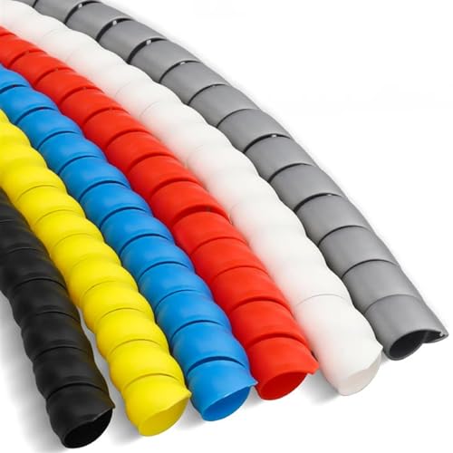MTADSBKFP Spiralförmiges Kabelmanagement-Hülsensystem, 1 Meter Wicklung Kabel Abdeckung Wrap Linie Flexible Rohr Spirale Kabel Organizer(10mm Red) von MTADSBKFP