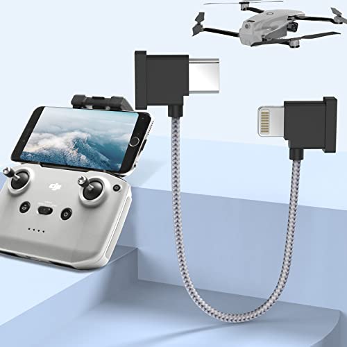 MTAKYI USB-C-Zu-IOS-Telefon Kabel, Drohnen-Adapter Kabel, 15-cm-Fernbedienungs Kabel für Lightning Auf Typ-C, Rechter Winkel für DJI Mavic Air 2-Fernbedienung und iPhone-Gerät. von MTAKYI