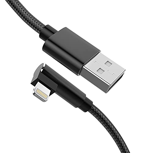 90 Degree Right Angle iPhone Charger USB Cable, 90 Degree Charging Cable 5m MFi Certified Ultra Long Right Angle Lightning Cable Compatible Apple iPhone 14 13 12 11 XS XR XS Max 8 7 6 5 Pad von MTAKYI