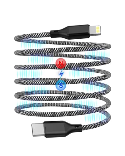 MTAKYI Mgnetisches USB C zu Lightning Kabel, 1M MFi zertifiziert Phone Ladegerät Schnellladen, Flaches Einziehbares Geflochten kabel Auto Kompatibel für iPhone 14 13 12 11 Pro Max XR XS X 8 Plus SE MTAKYI Mgnetisches USB C zu Lightning Kabel, 1M MFi zertifiziert Phone Ladegerät Schnellladen, Flaches Einziehbares Geflochten kabel Auto Kompatibel für iPhone 14 13 12 11 Pro Max XR XS X 8 Plus SE von MTAKYI