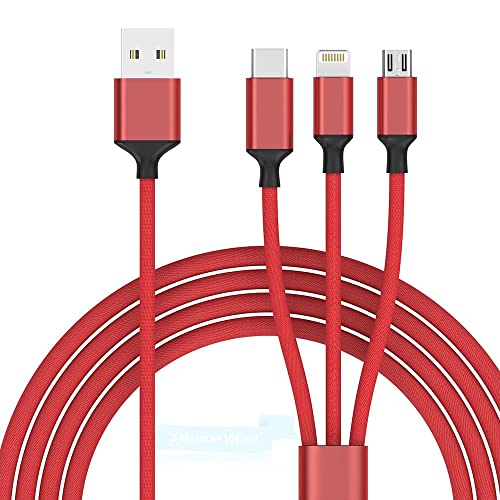 Multi USB Cable- 3 in 1 Multiple Universal Charging Cable Micro USB Type C for iPhone 14 14pro 14 pro max 13 12 11 XR XS 8 7 Android Galaxy S10 S9 S8 A5 J5, Huawei, Honor, Xiaomi, Sony, LG, Kindle von MTAKYI