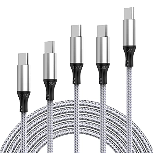 USB C Charger Cable 4-Pack,USB A to USB C Cable Nylon Type C Charger Cable Fast Charging Compatible for iPhone 16 15 Plus Pro Max,Samsung S24 S23 S22 S21[0.5M+1M+2M+2M] von MTAKYI