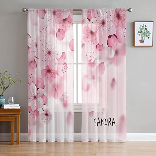 MTBDyyds 3D Drucken Vorhänge 200X160Cm Rosa Mode Blumen Muster Gardinen Vorhang Blickdicht, 3D Ösenschal Leichte & Weiche Verdunklungsvorhänge Für Wohnzimmer Kinderzimmer Schlafzimmer von MTBDyyds