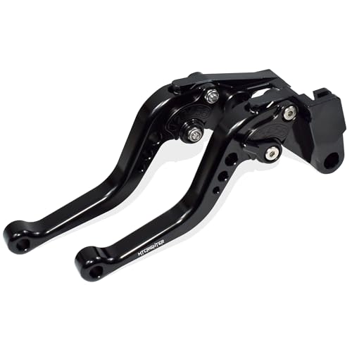 MTCRIGHTER Kurzer Bremshebel Kupplungshebel kompatibel mit BMW F900 F900R F900XR 2020-2023, CNC-Aluminiumlegierung hergestellt (Black) von MTCRIGHTER