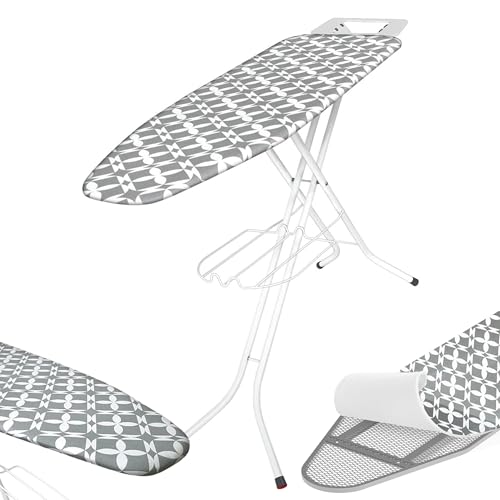 Großes Bügelbrett MAROCCO 120x38 cm Bügelfläche - Stabiles Bügeltisch Großes, Robustes Bügelbrett mit Metallrahmen von MTEC