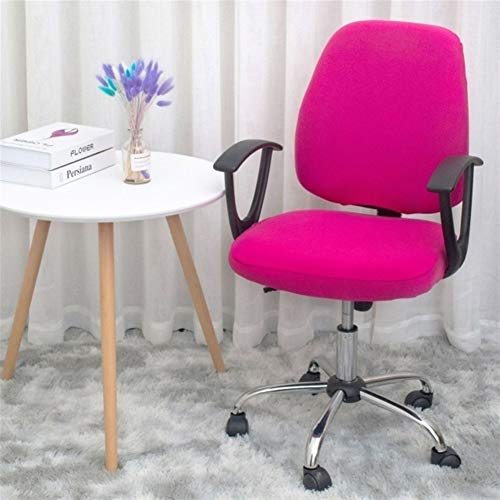 Moderne Esszimmer stuhl Bezug Moderne Drehstuhl Bezug Stuhl Überzug Sessel Cover Elastische Waschbar Stuhlhussen Set Für Bürostuhl Computer Schreibtischstuhl Waschbar (Kein Stuhl) ( Color : Pink ) von MTFZD