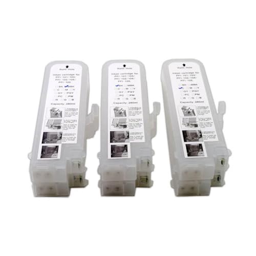 MTGUIWF 280 ml Nachfülltintenpatrone mit Chip Kompatibel mit kompatible Drucker IPF650 IPF655 IPF750 IPF755 IPF765 von MTGUIWF