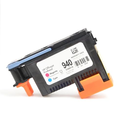 MTGUIWF 2PCS C4900A C4901A Kompatible Druckkopf Kompatibel mit 940 Officejet Pro 8000 8500 8500A Drucker BK/Y C/M(1PC - C and M) von MTGUIWF