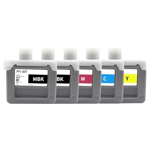 MTGUIWF 330 ml kompatible Tintenpatrone PFI-307 PFI307 Kompatibel mit IPF830 IPF840 IPF850 Drucker mit voller Tintenfarbe(PFI-307-1Set) von MTGUIWF