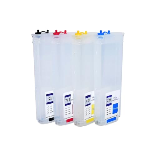 MTGUIWF BOMA.LTD Kompatible Nachfülltintenpatrone Kompatibel mit 728 DesignJet T830 T730 Bulk Ink mit stabilem Chip F9J68A F9J67A F9J66A F9J65A von MTGUIWF