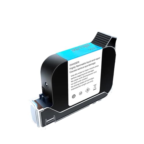 MTGUIWF Eine schnell trocknende 12,7-mm-Tintenpatrone, kompatibel mit JS12/2588 Kompatibel mit tragbare Tintenstrahldrucker auf Metall, Kunststoff, Glas und Papier(A Blue) von MTGUIWF
