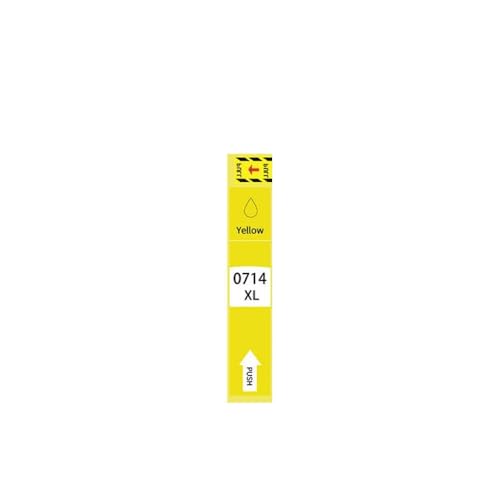 MTGUIWF Kompatible Tintenpatrone T0711 zur Verwendung mit Druckern DX8400 DX8450 DX9400F S20 S21 SX100 SX110 SX105 SX115 SX200 SX205 SX209 SX210 SX215 SX218(T0711-Yellow) von MTGUIWF