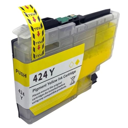 MTGUIWF Kompatible Tintenpatronen LC424 Kompatibel mit den multifunktionalen All-in-One-Drucker DCP-J1200DW in 4 Farben(1PC Y) von MTGUIWF