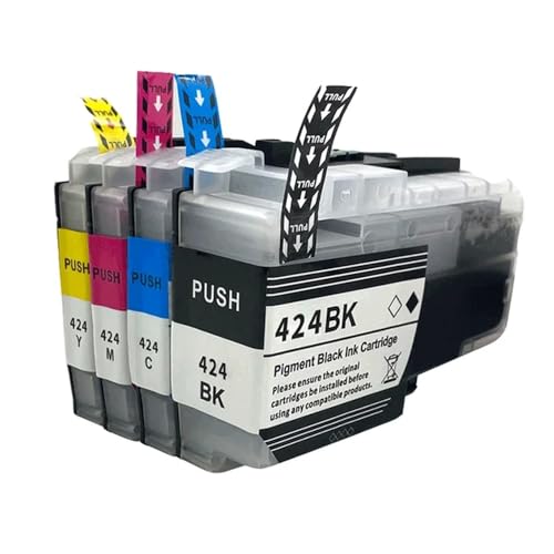 MTGUIWF Kompatible Tintenpatronen LC424 Kompatibel mit den multifunktionalen All-in-One-Drucker DCP-J1200DW in 4 Farben(1SET) von MTGUIWF