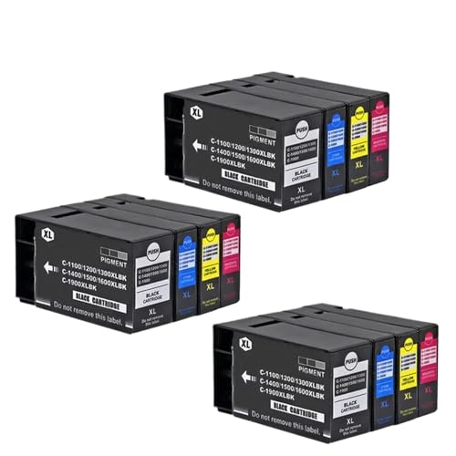 MTGUIWF Kompatibles Tintenpatronenset Kompatibel mit MAXIFY MB2030 MB2330 MB2130 MB2730 PGI-1300 PGI-1300XL 1 Satz 2 Satz 3 Satz(3 Set) von MTGUIWF