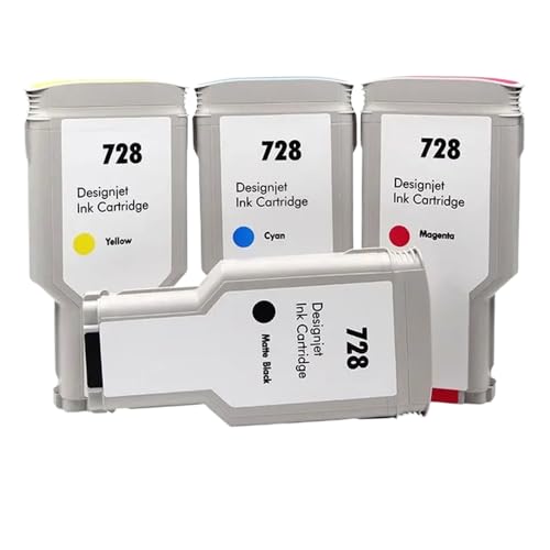 MTGUIWF Magnetisches Tintenpatronen-Set, 300 ml, 130 ml, kompatibel mit 728 Kompatibel mit DesignJet T730 T830 Tintenstrahldrucker(300ml MBK CMY Set) von MTGUIWF
