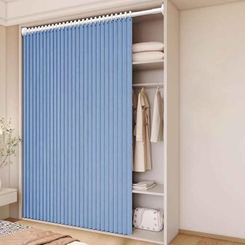 MTHGH Falttürvorhang,Mit Teleskopstange,Magnetischer Türvorhang mit Verdunkelung, Faltbarer Raumteiler für Bad/Schlafzimmer/Wohnzimmer, Akkordeon-Design(02,W 150*H 180cm) von MTHGH