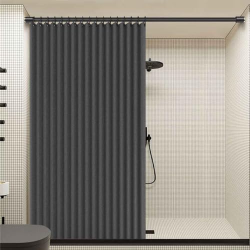 MTHGH Falttürvorhang,Mit Teleskopstange,Magnetischer Türvorhang mit Verdunkelung, Faltbarer Raumteiler für Bad/Schlafzimmer/Wohnzimmer, Akkordeon-Design(02,W 240*H 180cm) von MTHGH