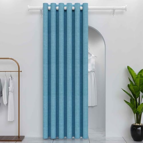 MTHGH Falttürvorhang,Mit Teleskopstange,Magnetischer Türvorhang mit Verdunkelung, Faltbarer Raumteiler für Bad/Schlafzimmer/Wohnzimmer, Akkordeon-Design(02,W120*H220cm) von MTHGH