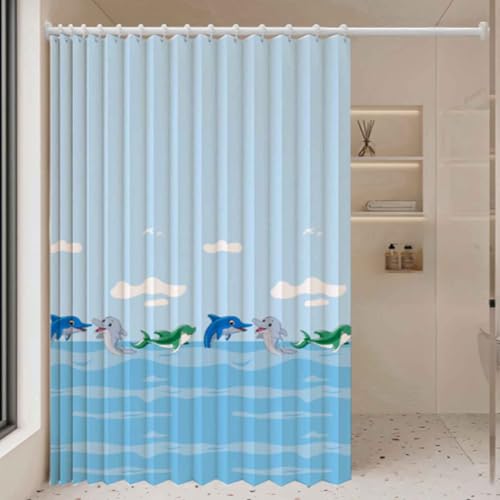 MTHGH Falttürvorhang,Mit Teleskopstange,Magnetischer Türvorhang mit Verdunkelung, Faltbarer Raumteiler für Bad/Schlafzimmer/Wohnzimmer, Akkordeon-Design(02,W160*H180cm) von MTHGH