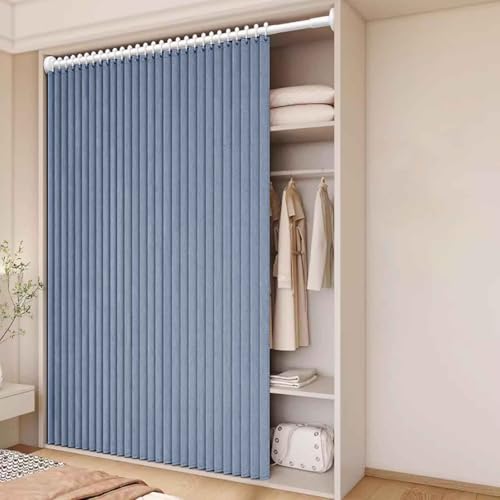 MTHGH Falttürvorhang,Mit Teleskopstange,Magnetischer Türvorhang mit Verdunkelung, Faltbarer Raumteiler für Bad/Schlafzimmer/Wohnzimmer, Akkordeon-Design(03,W 200*H 200cm) von MTHGH