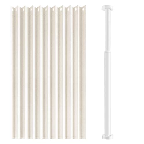 MTHGH Falttürvorhang,Mit Teleskopstange,Magnetischer Türvorhang mit Verdunkelung, Faltbarer Raumteiler für Bad/Schlafzimmer/Wohnzimmer, Akkordeon-Design(03,W 240*H 200cm) von MTHGH