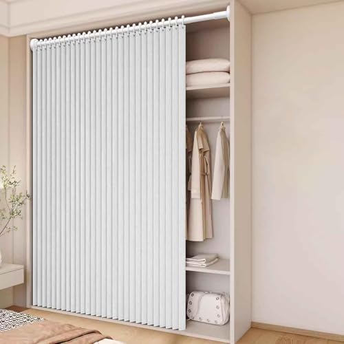 MTHGH Falttürvorhang,Mit Teleskopstange,Magnetischer Türvorhang mit Verdunkelung, Faltbarer Raumteiler für Bad/Schlafzimmer/Wohnzimmer, Akkordeon-Design(04,W 220*H 200cm) von MTHGH