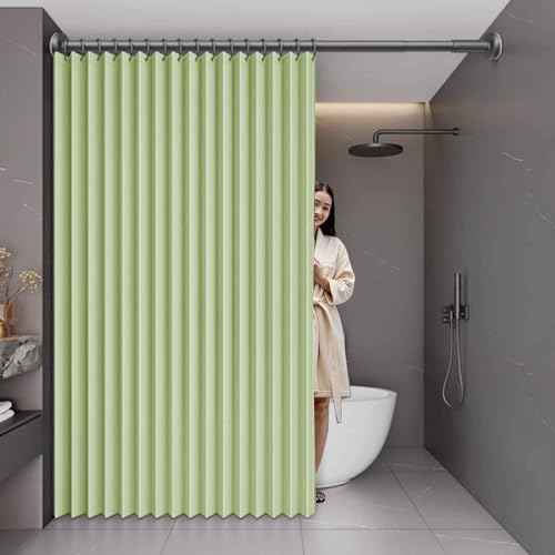 MTHGH Falttürvorhang,Mit Teleskopstange,Magnetischer Türvorhang mit Verdunkelung, Faltbarer Raumteiler für Bad/Schlafzimmer/Wohnzimmer, Akkordeon-Design(06,W 200*H 200cm) von MTHGH