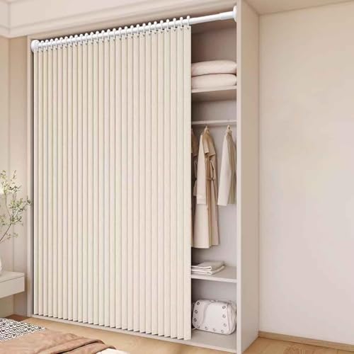 MTHGH Falttürvorhang,Mit Teleskopstange,Magnetischer Türvorhang mit Verdunkelung, Faltbarer Raumteiler für Bad/Schlafzimmer/Wohnzimmer, Akkordeon-Design(06,W 240*H 200cm) von MTHGH