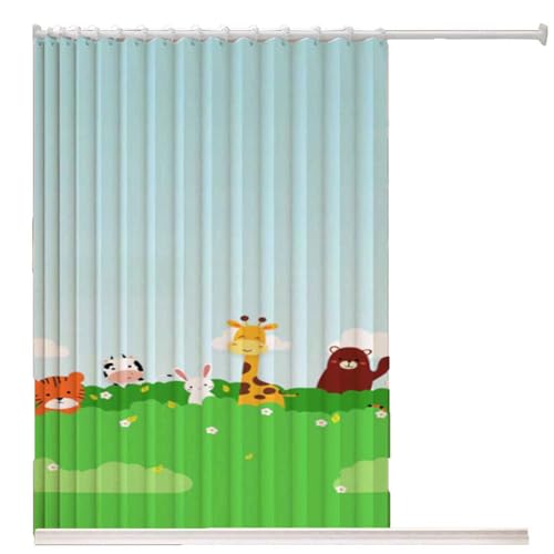 MTHGH Falttürvorhang,Mit Teleskopstange,Magnetischer Türvorhang mit Verdunkelung, Faltbarer Raumteiler für Bad/Schlafzimmer/Wohnzimmer, Akkordeon-Design(06,W140*H190cm) von MTHGH