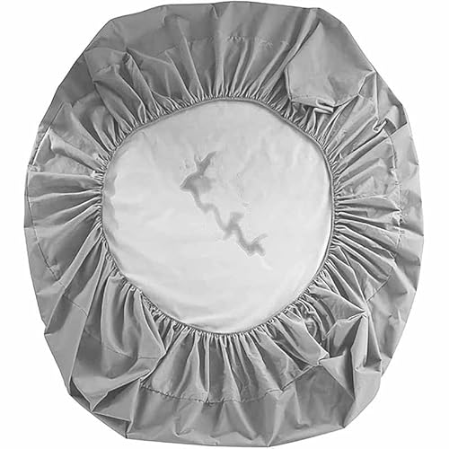 MTHGH Matratzenschoner Wasserdicht Matratzenauflage Wasserdicht Runder Matratzen Topper Spannbettlaken Boxspringbett Atmungsaktiv Mattress Protector(A,Diameter200cm) von MTHGH