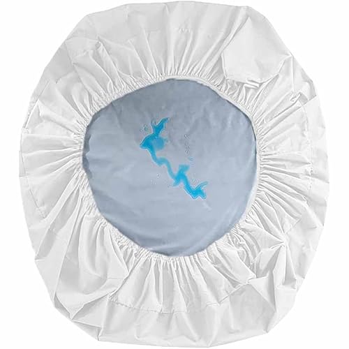 MTHGH Matratzenschoner Wasserdicht Matratzenauflage Wasserdicht Runder Matratzen Topper Spannbettlaken Boxspringbett Atmungsaktiv Mattress Protector(B,Diameter220cm) von MTHGH