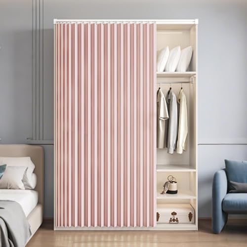 MTHGH Schrankvorhang Schrank Vorhang Zum Schieben Staubdichter Vorhang Für Regale Vorhang Küchenschrank Vorhang Für Schiene Tür Vorhang Deko Schrankvorhänge(#2,W180xH240cm) von MTHGH