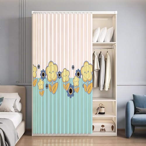 MTHGH Schrankvorhang Schrank Vorhang Zum Schieben Staubdichter Vorhang Für Regale Vorhang Küchenschrank Vorhang Für Schiene Tür Vorhang Deko Schrankvorhänge(#9,W120xH150cm) von MTHGH