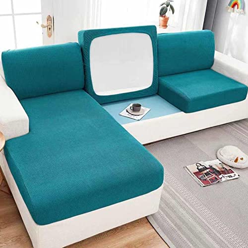 MTHGH Sofa Sitzkissenbezug,Stretch 4/3/2/1 Sitzer/L Form Samt Sofabezug Elastische Couch Kissenbezüge Husse Überzug Bezug Für Sofa Sitzkissen,K-4-seater（230-280cm） von MTHGH