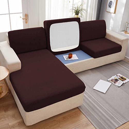 MTHGH Sofa Sitzkissenbezug,Stretch 4/3/2/1 Sitzer/L Form Samt Sofabezug Elastische Couch Kissenbezüge Husse Überzug Bezug Für Sofa Sitzkissen,N-S（45-60cm） von MTHGH